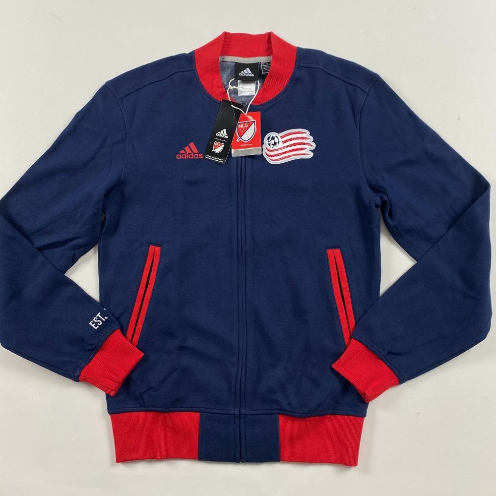 NEW New England Revolution MLS Full Zip Adidas Track Warm Up Jacket Men's XS